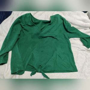 Green Crop Blouse